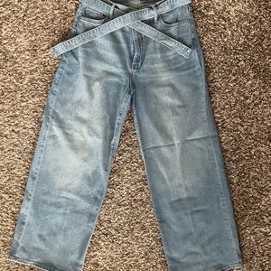 Banana Republic wide leg belted jeans